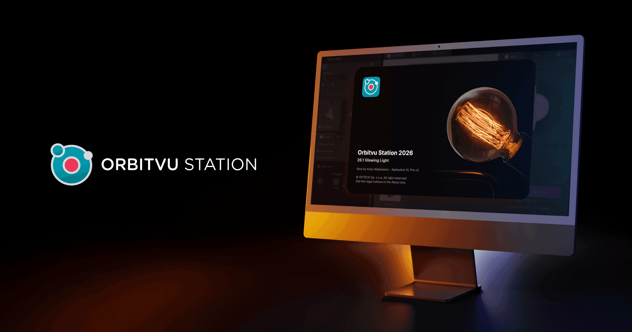 Orbitvu Station 26.1 glowing light banner mobile