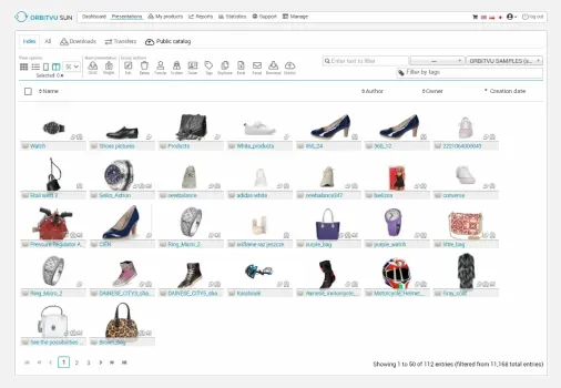 Przykład interfejsu katalogu produktów