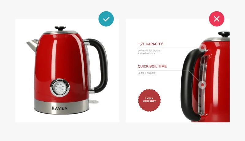 infographic: texts on product images for amazon