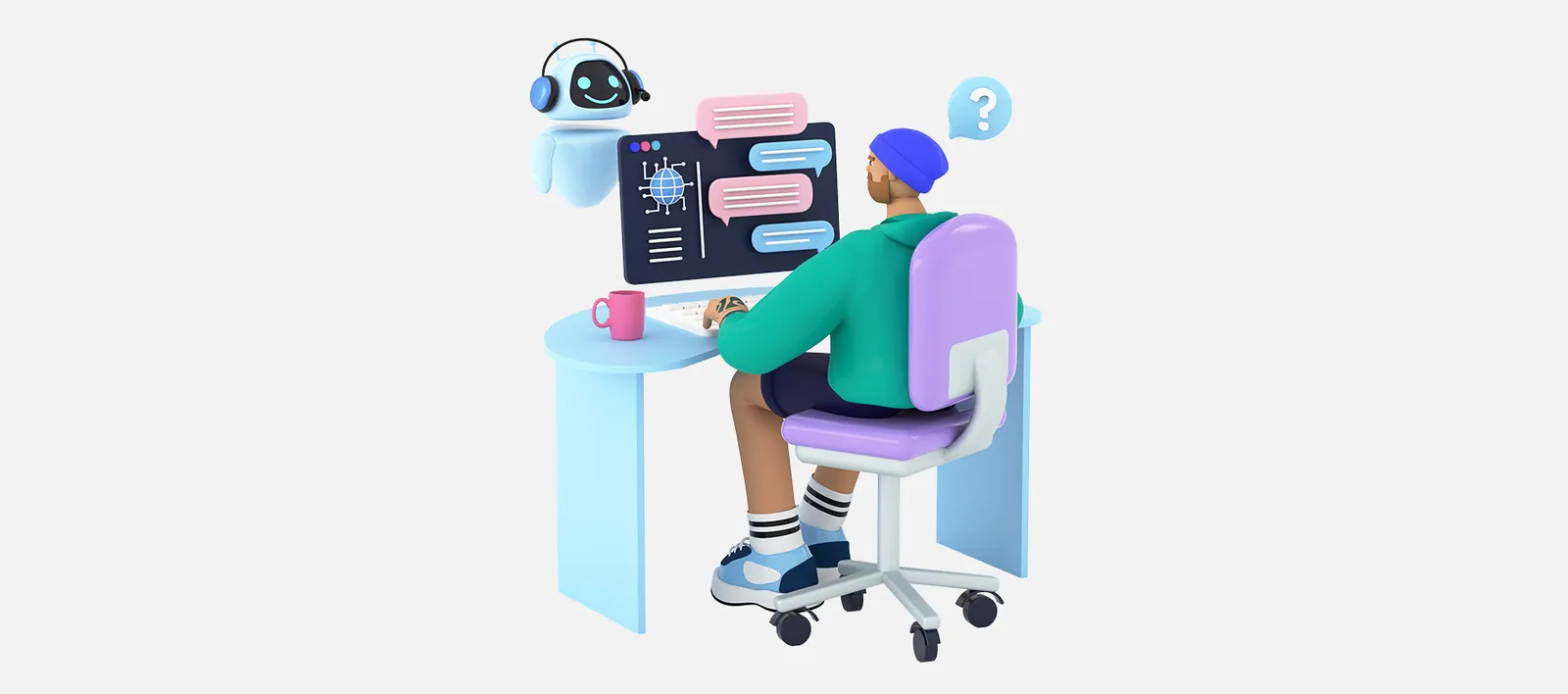 Grafika przedstawiająca rolę chatbotów w obsłudze klienta e-commerce