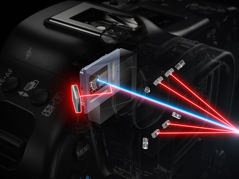 Light on a viewfinder Source and copyright: Canon Europe