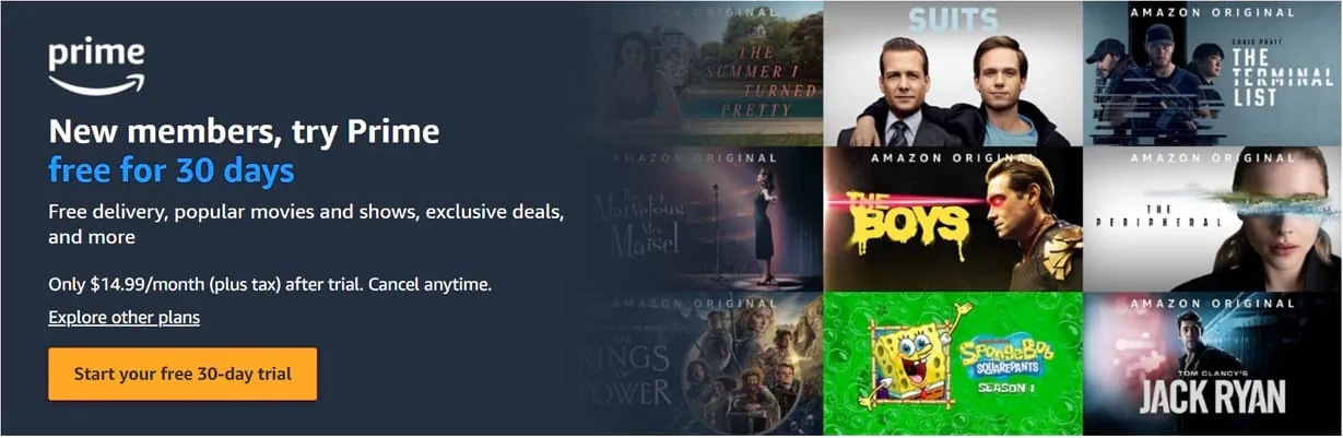 Okres próbny Amazon Prime