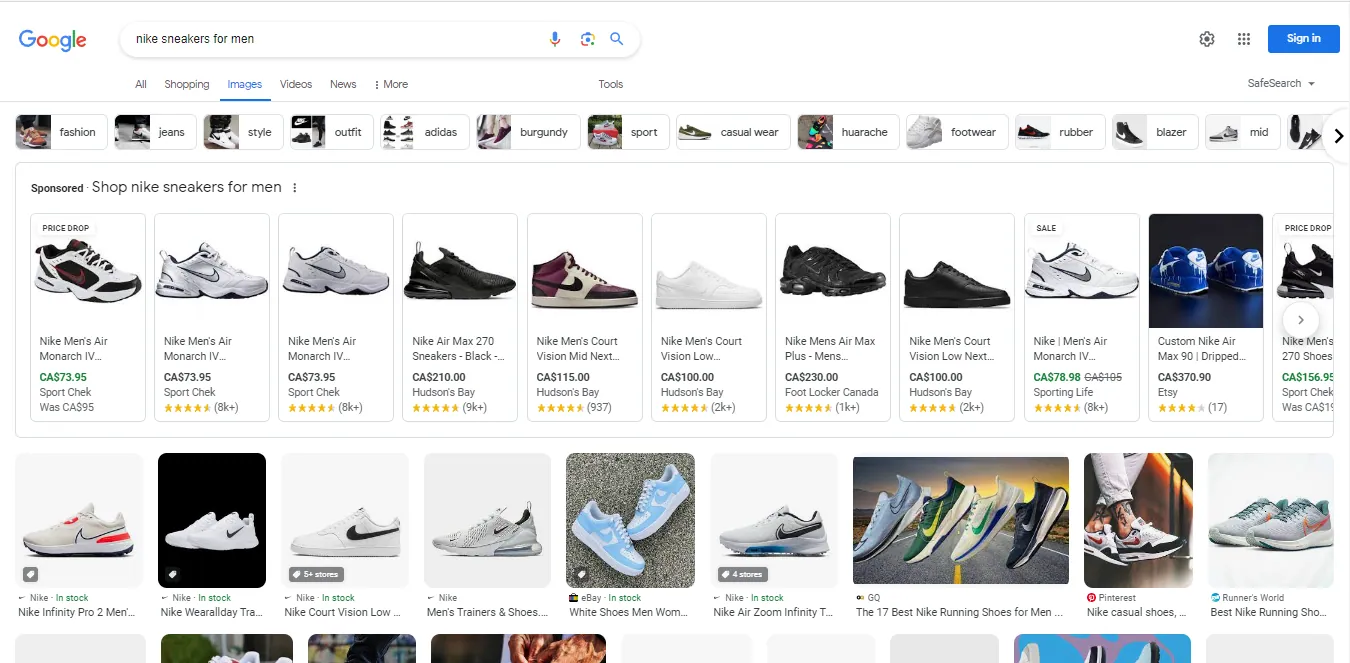 Produkty w Grafice Google