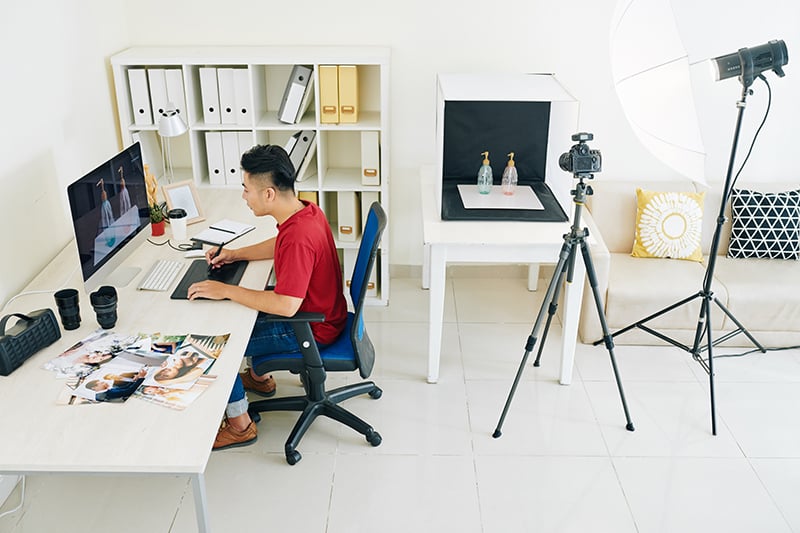 zdjęcie domowego studia fotograficznego