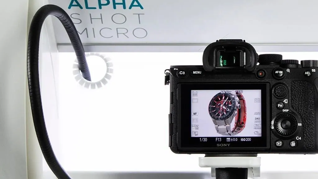 Aparat Sony połączony z Orbitvu Alphashot Micro