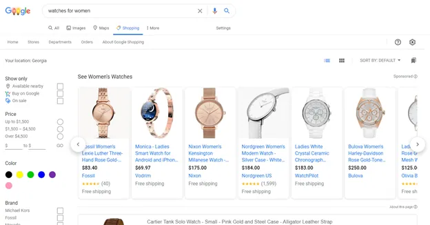 Przykład zdjęć produktów w Google Shopping