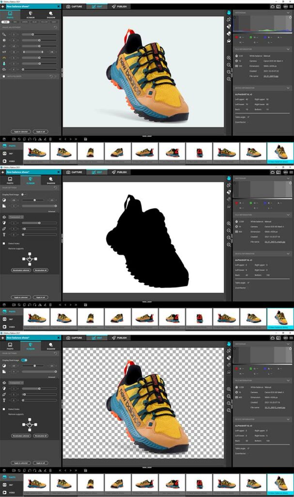 The process of applying a mask in Photoshop